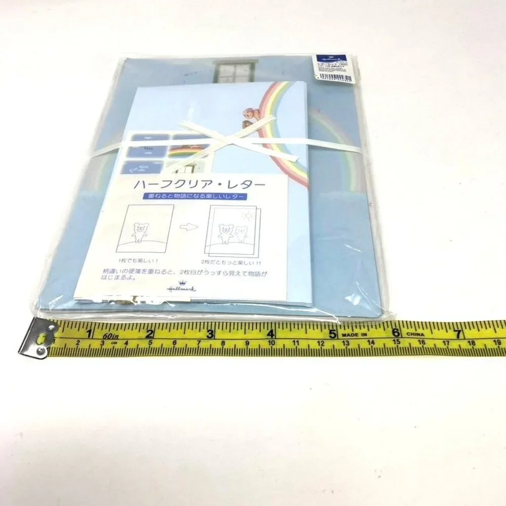 Hallmark Japan Letter Writing Stationery Set Lined Sheets Envelopes Stickers